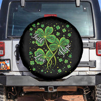 Four Leaf Clover Christian Spare Tire Cover Irish Lucky Shamrock Faith Hope Love Religious