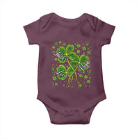 Four Leaf Clover Christian Baby Onesie Irish Lucky Shamrock Faith Hope Love Religious