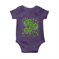 Four Leaf Clover Christian Baby Onesie Irish Lucky Shamrock Faith Hope Love Religious