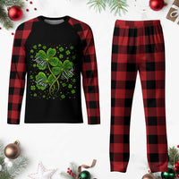 Four Leaf Clover Christian Plaid Pajama Set Irish Lucky Shamrock Faith Hope Love Religious