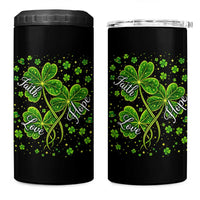 Four Leaf Clover Christian 4 in 1 Can Cooler Tumbler Irish Lucky Shamrock Faith Hope Love Religious