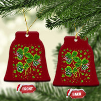 Four Leaf Clover Christian Ceramic Ornament Irish Lucky Shamrock Faith Hope Love Religious