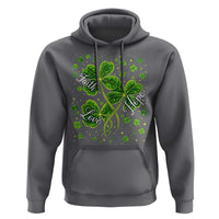 Four Leaf Clover Christian Hoodie Irish Lucky Shamrock Faith Hope Love Religious