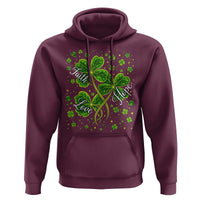 Four Leaf Clover Christian Hoodie Irish Lucky Shamrock Faith Hope Love Religious