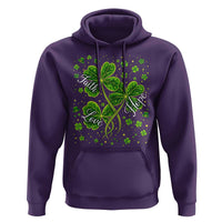 Four Leaf Clover Christian Hoodie Irish Lucky Shamrock Faith Hope Love Religious