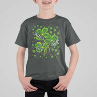 Four Leaf Clover Christian T Shirt For Kid Irish Lucky Shamrock Faith Hope Love Religious