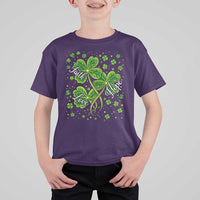 Four Leaf Clover Christian T Shirt For Kid Irish Lucky Shamrock Faith Hope Love Religious