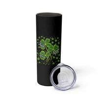 Four Leaf Clover Christian Skinny Tumbler Irish Lucky Shamrock Faith Hope Love Religious