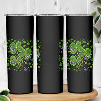 Four Leaf Clover Christian Skinny Tumbler Irish Lucky Shamrock Faith Hope Love Religious