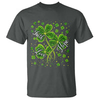 Four Leaf Clover Christian T Shirt Irish Lucky Shamrock Faith Hope Love Religious