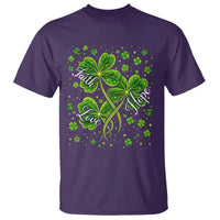 Four Leaf Clover Christian T Shirt Irish Lucky Shamrock Faith Hope Love Religious