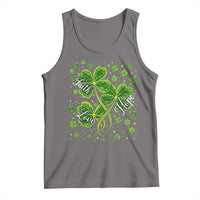 Four Leaf Clover Christian Tank Top Irish Lucky Shamrock Faith Hope Love Religious