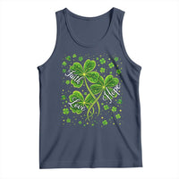 Four Leaf Clover Christian Tank Top Irish Lucky Shamrock Faith Hope Love Religious