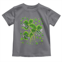 Four Leaf Clover Christian Toddler T Shirt Irish Lucky Shamrock Faith Hope Love Religious