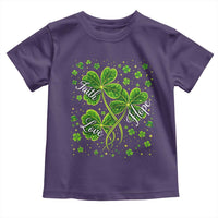 Four Leaf Clover Christian Toddler T Shirt Irish Lucky Shamrock Faith Hope Love Religious