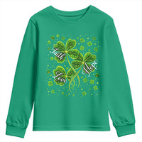 Four Leaf Clover Christian Youth Sweatshirt Irish Lucky Shamrock Faith Hope Love Religious