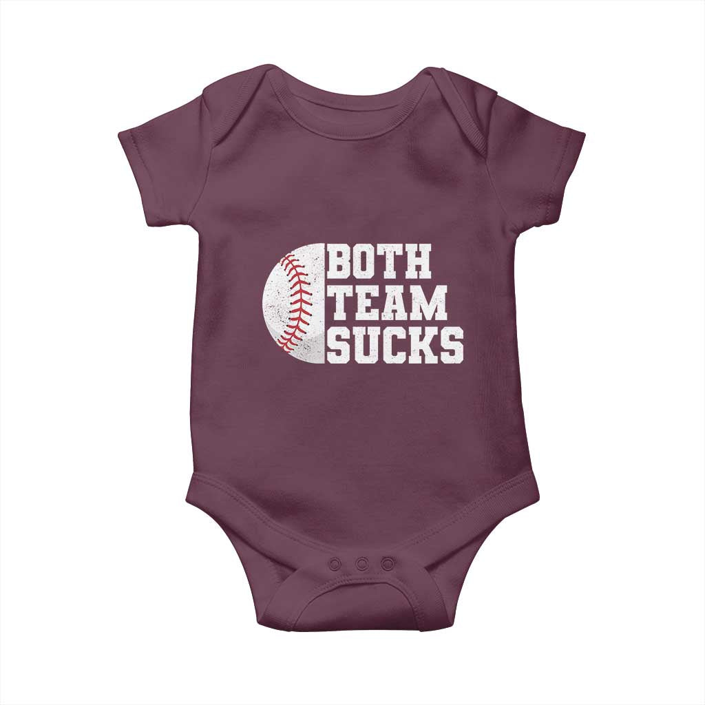 Funny Baseball Baby Onesie Both Teams Sucks Meme