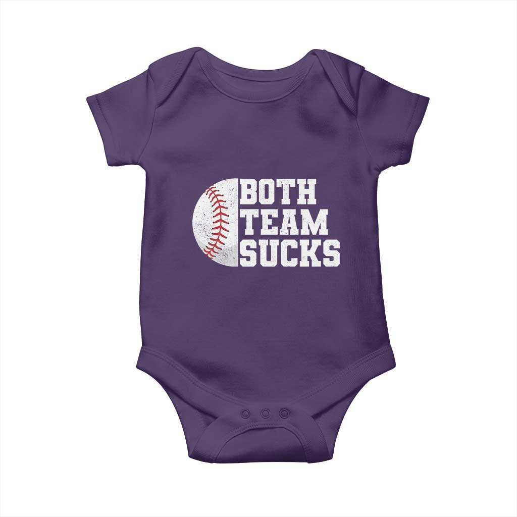Funny Baseball Baby Onesie Both Teams Sucks Meme