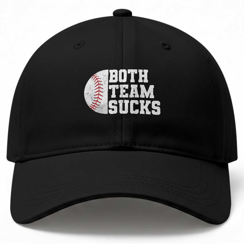 Funny Baseball Baseball Cap Both Teams Sucks Meme
