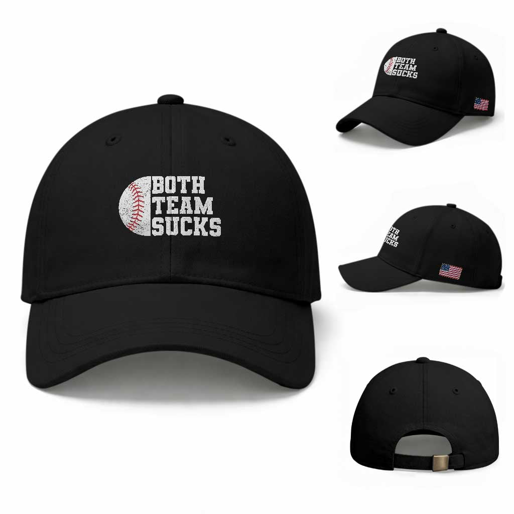 Funny Baseball Baseball Cap Both Teams Sucks Meme