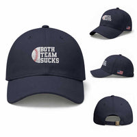 Funny Baseball Baseball Cap Both Teams Sucks Meme