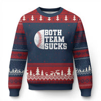 Funny Baseball Ugly Christmas Sweater Both Teams Sucks Meme