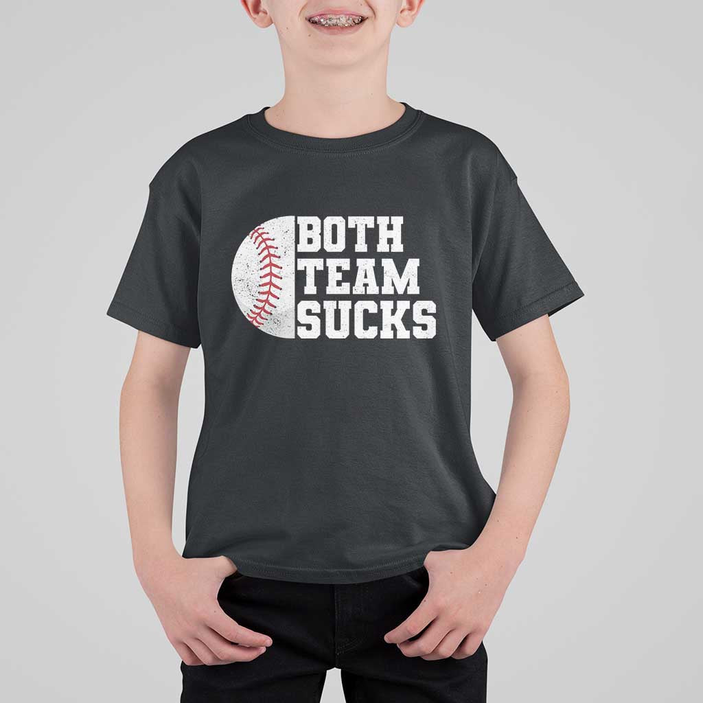 Funny Baseball T Shirt For Kid Both Teams Sucks Meme
