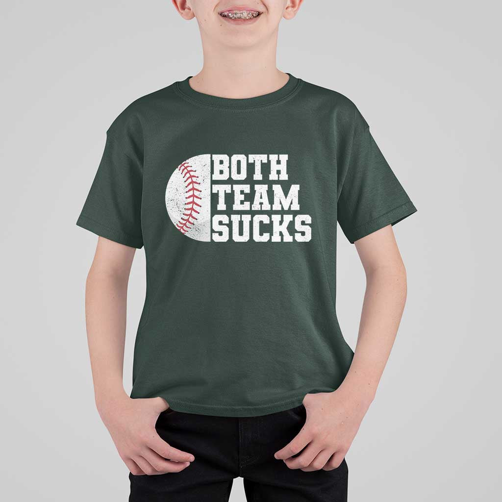 Funny Baseball T Shirt For Kid Both Teams Sucks Meme