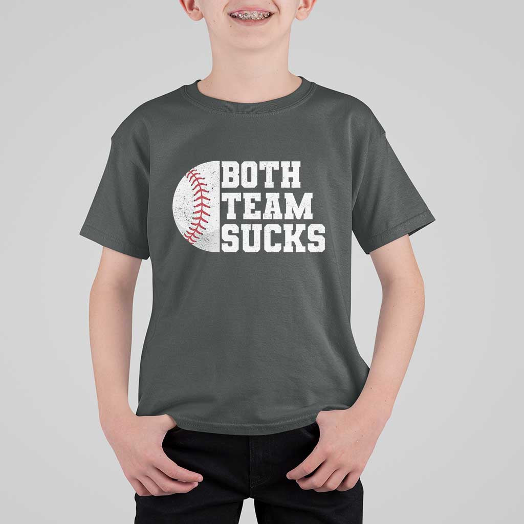 Funny Baseball T Shirt For Kid Both Teams Sucks Meme