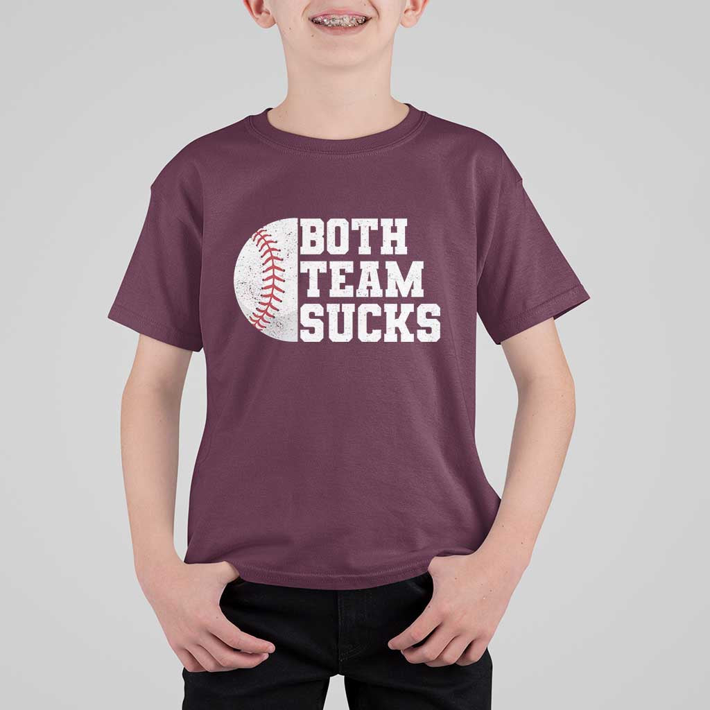 Funny Baseball T Shirt For Kid Both Teams Sucks Meme