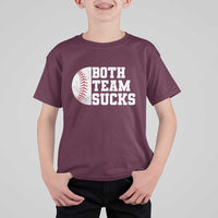 Funny Baseball T Shirt For Kid Both Teams Sucks Meme