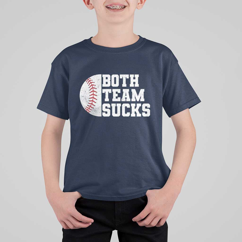 Funny Baseball T Shirt For Kid Both Teams Sucks Meme