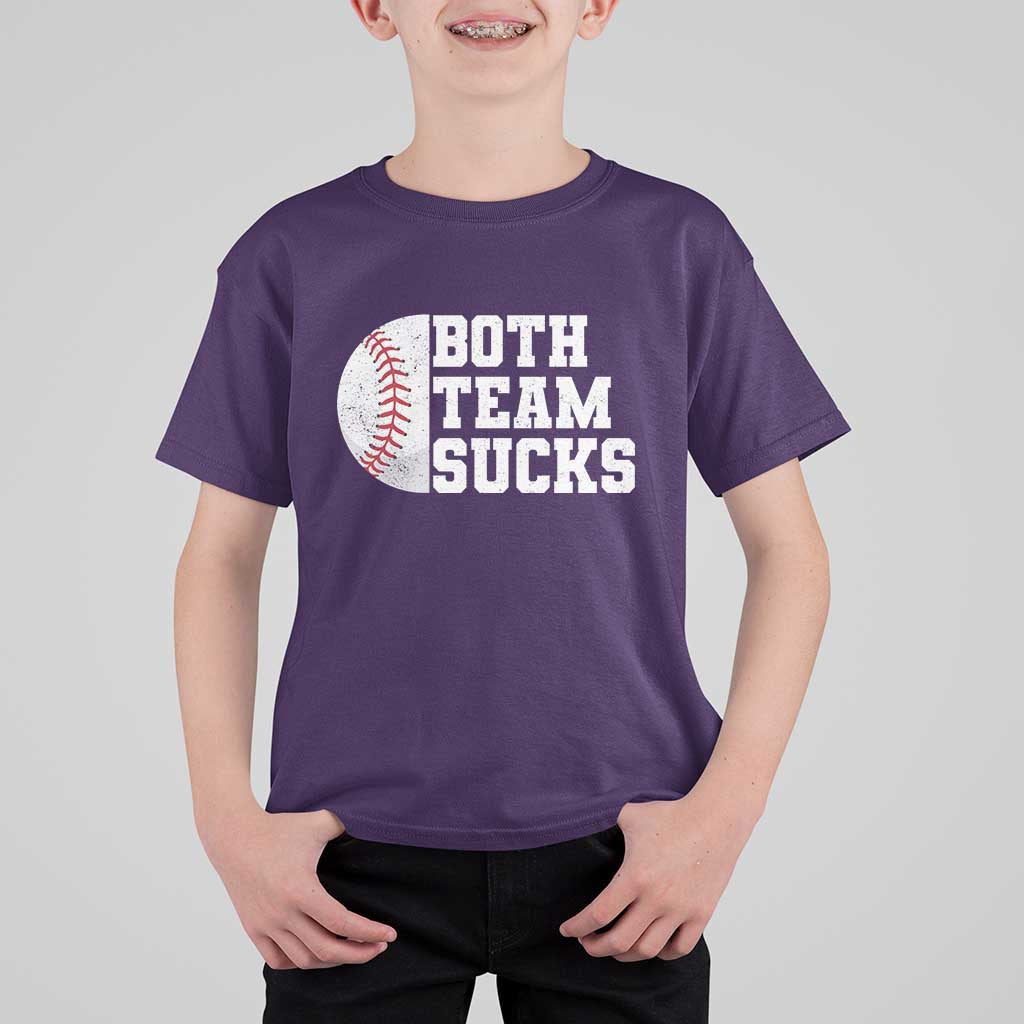Funny Baseball T Shirt For Kid Both Teams Sucks Meme