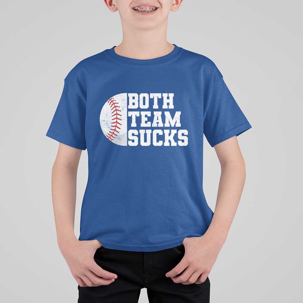 Funny Baseball T Shirt For Kid Both Teams Sucks Meme