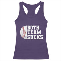 Funny Baseball Racerback Tank Top Both Teams Sucks Meme