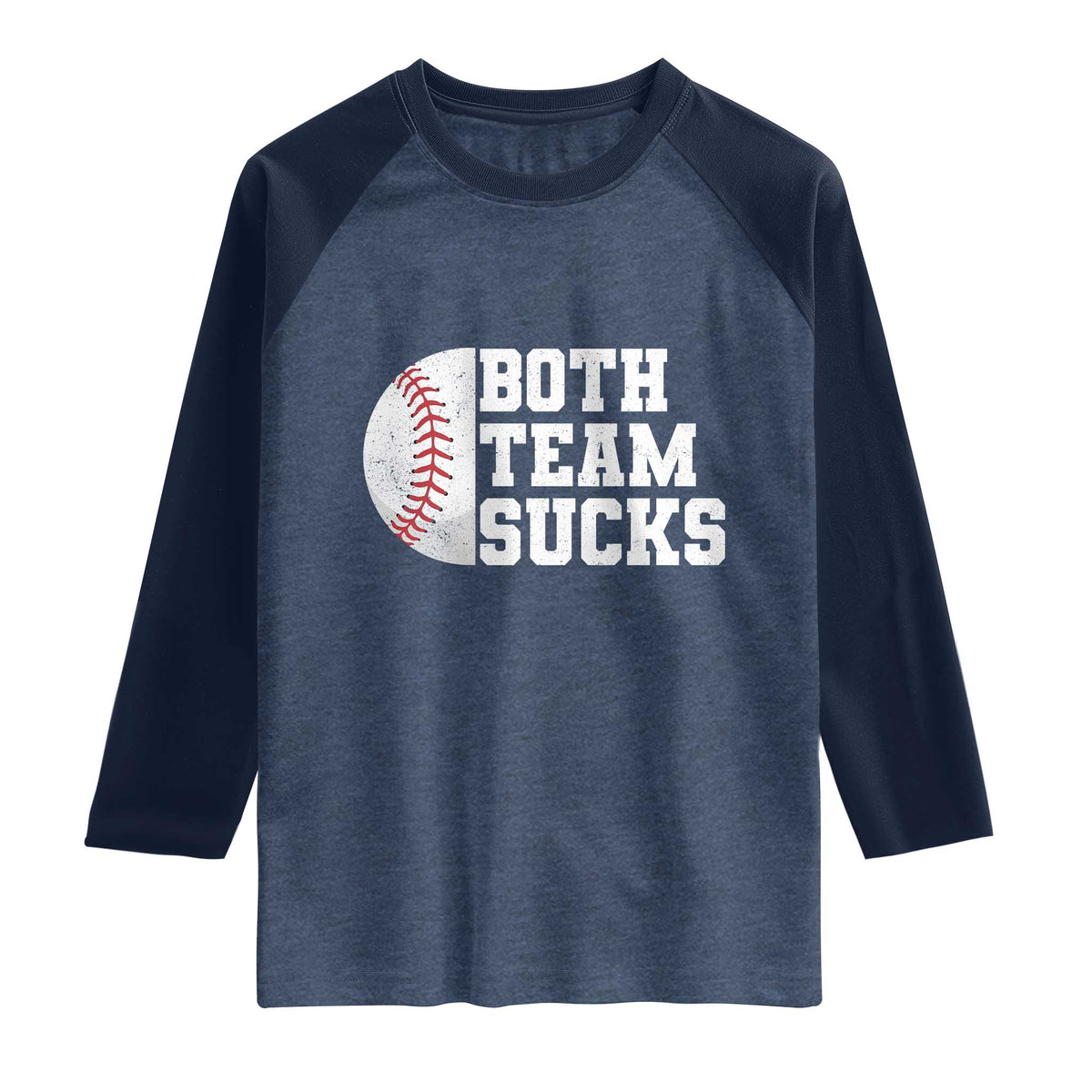 Funny Baseball Raglan Shirt Both Teams Sucks Meme