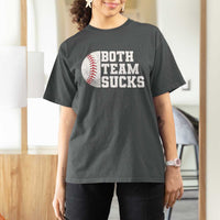 Funny Baseball T Shirt For Women Both Teams Sucks Meme