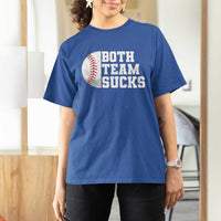 Funny Baseball T Shirt For Women Both Teams Sucks Meme