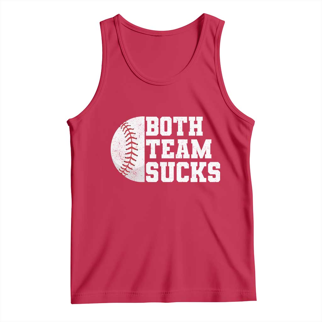 Funny Baseball Tank Top Both Teams Sucks Meme