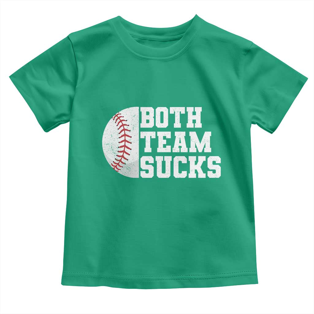 Funny Baseball Toddler T Shirt Both Teams Sucks Meme
