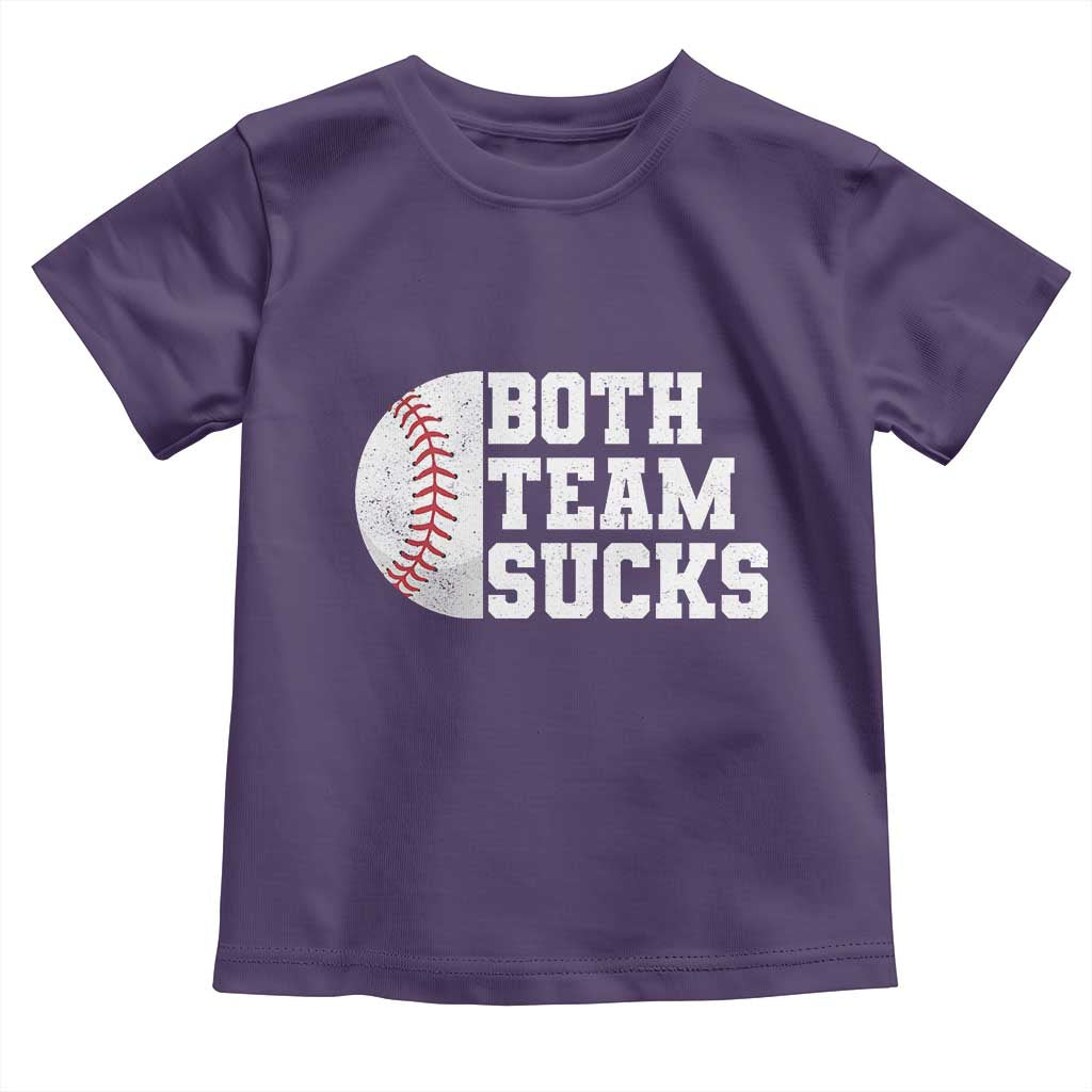 Funny Baseball Toddler T Shirt Both Teams Sucks Meme