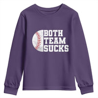 Funny Baseball Youth Sweatshirt Both Teams Sucks Meme