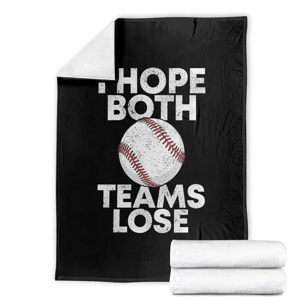 Funny Baseball Meme Throw Blanket I Just Hope Both Teams Lost