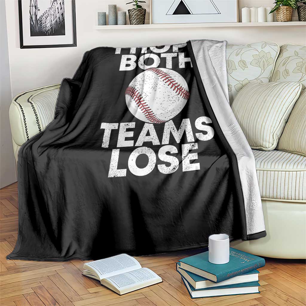 Funny Baseball Meme Throw Blanket I Just Hope Both Teams Lost