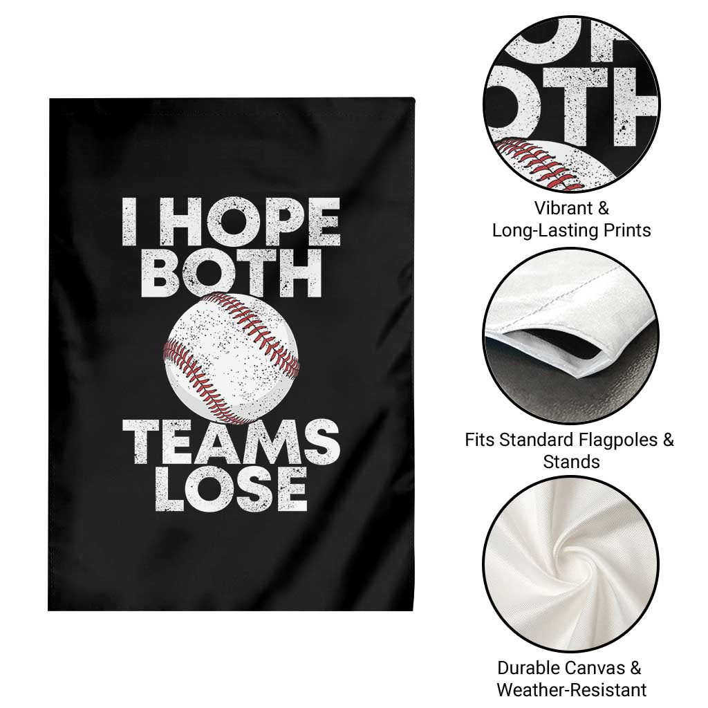 Funny Baseball Meme Garden Flag I Just Hope Both Teams Lost