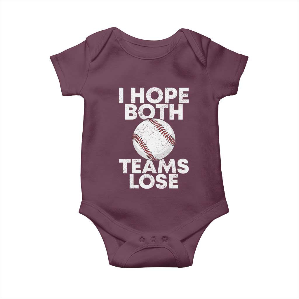 Funny Baseball Meme Baby Onesie I Just Hope Both Teams Lost