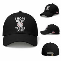 Funny Baseball Meme Baseball Cap I Just Hope Both Teams Lost
