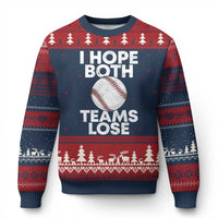 Funny Baseball Meme Ugly Christmas Sweater I Just Hope Both Teams Lost