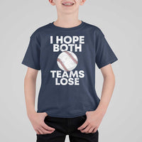 Funny Baseball Meme T Shirt For Kid I Just Hope Both Teams Lost