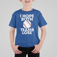 Funny Baseball Meme T Shirt For Kid I Just Hope Both Teams Lost